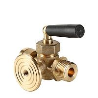 Кран для манометра трехходовой с фланцем 1/2" | код. VT.1808.RG.04 | VALTEC