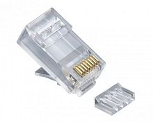 Вилка RJ-45 (8P8C) PLUG5UP-INSERT универсальная кат.5e со вставкой, контакты 30 микрон (100 шт.) | код PLUG5UP-INSERT | Cablexpert