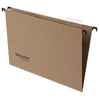 Подвесные папки А4/Foolscap (406х245 мм), до 80 листов, КОМПЛЕКТ 10 шт., картон, BRAUBERG (Италия), 231787 | код 231787 | BRAUBERG