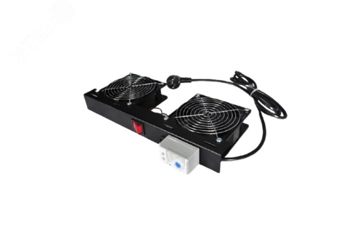 Модуль. Вент.2 модуля с мех.терм, шнуром пит. 1,8м, вилка Shuko, чер. DATAREX | код DR-451211 | Datarex