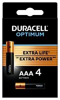 Элемент питания алкалиновый ААА 1.5В LR03-4BL Optimum 5014062 (блист.4шт)