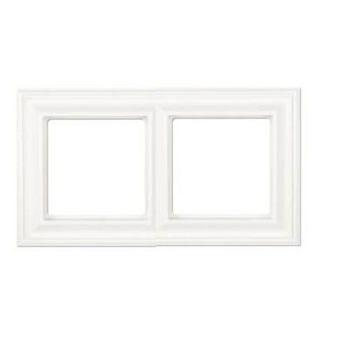 Рамка 2-местная для вертикальной и горизонтальной установки. Серия- Eco DECO. Материал- термопласт. Цвет- белый | код EPD482WW | JUNG