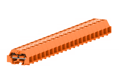 241352 Клемма TB концевая проходная 2-2 с бок. подключ. с защелк. ножками, оранж., шт | код 241352 | SUPU