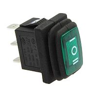 Клавишный переключатель RUICHI SB008, IP65, ON-OFF-ON, 13x19.2 мм | код 100078 | Ruichi