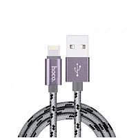Кабель USB 2.0 hoco X2 текстильная оплетка, AM/Lightning M, матовый, 1м | код 6957531032168 | Hoco