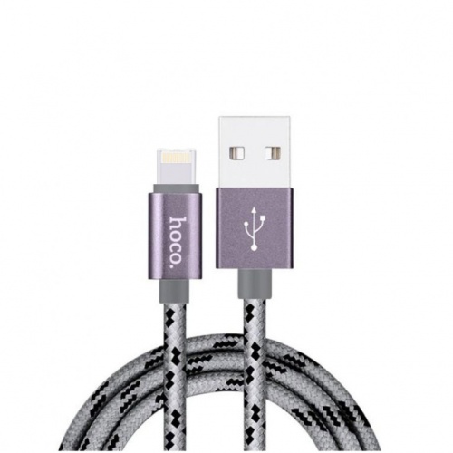Кабель USB 2.0 hoco X2 текстильная оплетка, AM/Lightning M, матовый, 1м | код 6957531032168 | Hoco