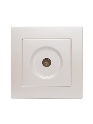 Розетка телевизионная проходная TV 1-м СП Vesna механизм жемчуж./бел. перламутр LEZARD 742-3088-129 фото 7