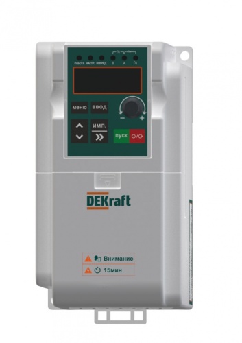 Преобразователь частоты DEKV060-0.4кВт 1 фаза 220В | код DEKV060G0R4S2 | DEKraft