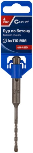 Бур по бетону , Profi, двойная резьба, SDS-Plus, 4x110 мм | код 40-4110 | FIT