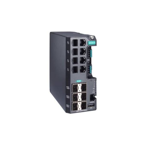 Коммутатор EDS-G4014-6QGS-LV Managed Full Gigabit Ethernet switch with 8 10/100/1000BaseT(X) ports, 6 1000/2500BaseSFP ports, dual power inputs 12/24/48 VDC, t: -10/60 | код 00-06142058 | MOXA