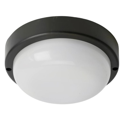 Светильник светодиодный ДБП-12w 6500К 960Лм IP65 круглый черный | код 51470 | Feron