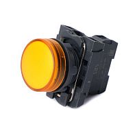 Лампа светосигнальная SB5 d22мм 24В DC желт. в сборе | код. SB5AVB5 | Systeme Electric