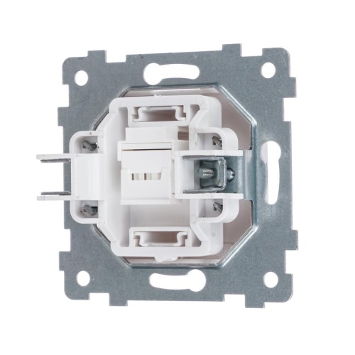 Розетка телефонная 1-м СП Мария РТ1-456 RJ11 механизм бел. Кунцево 110023 фото 3