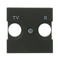 Накладка для TV-R розетки, 2-модульная, серия Zenit, цвет антрацит N2250.8 AN | код 2CLA225080N1801 | ABB
