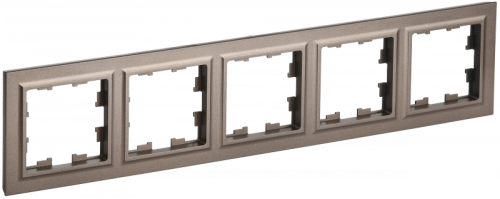 BRITE Рамка 5-мест. РУ-5-БрТБ бр. IEK | код BR-M52-K45 | IEK