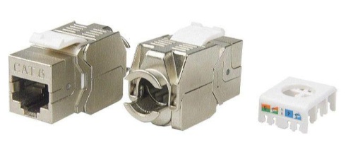 Вставка Keystone Jack RJ45 (8P8C) кат.6 экранир. 180град. Toolless KJ8-8P8C-C6-180-TLS-SH-F-WH бел. | код 426188 | Hyperline