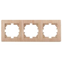 Рамка на 4 поста, СУ, Solo, сосна, 4-504-11 | код Б0043430 | ЭРА