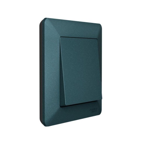 ATLASDESIGN AIR 1-постовая РАМКА, ИЗУМРУД/дымчатый черный | код ATN220801 | Systeme Electric фото 5