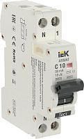 ARMAT Автоматический выключатель дифференциального тока B06S 1P+NP C10 30мА тип AC (18мм) | код AR-B06S-1N-C10C030 | IEK 