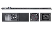 Cabeus PDU-16-10S-10C19-B-T Блок розеток для 19 шкафов, вертикальный, 10 розеток Schuko, 10 розеток IEC 320 C19, 16А, автомат защиты, алюминиевый корпус, клеммная колодка | код 9549c | Cabeus