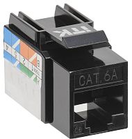ITK Модуль Keystone Jack кат.6A UTP 110 IDC 90град чёрный | код CS1-1C6AU-11-09 | IEK