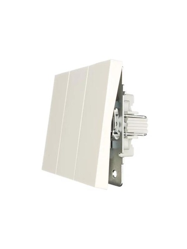 ZIMA Выключатель тройной слоновая кость безвинтовой зажим/клемма LEZARD | код 704-9088-109QC | LEZARD