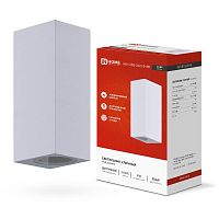 Светильник уличный настенный двусторонний НБУ CUBE-2хGU10-WH IP65 алюминиевый под лампу 2хGU10 бел. | код 4690612044750 | IN HOME