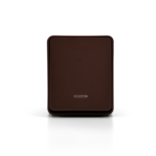 AtlasDesign PROFI IP54 О/У 1-клавишный ВЫКЛЮЧАТЕЛЬ с подсветкой 10 АХ, КОРИЧНЕВЫЙ | код ATN546013 | Systeme Electric фото 4