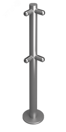 Стойка ограждения под стекло L-образная h=400мм | код ВЗР 2462-00.02-02 | Oxgard