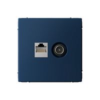 ARTGALLERY РОЗЕТКА двойная ТВ + компьютерная RJ45, кат. 5Е, АКВАМАРИН | код GAL001189 | Systeme Electric