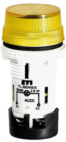 Лампа сигнальная матовая TL04U1 24V AC/DC (желтая) | код 004770229 | ETI