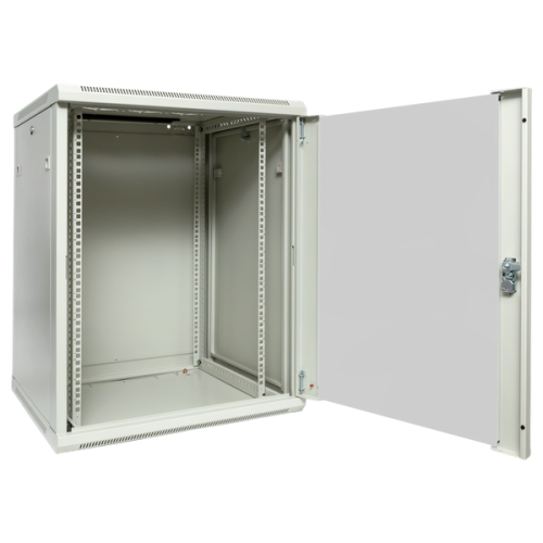 Шкаф настенный 19 TERACOM PRO 12U 600х600 мм дверь стеклянная с замком-ручкой серый | код TRP-WLL-1266-40G | EKF фото 4