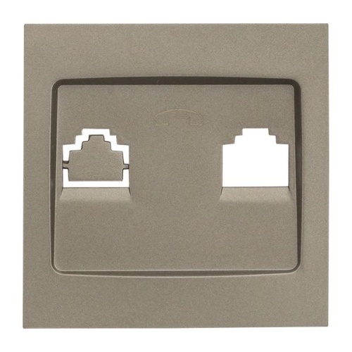 Валенсия лицевая панель розетки Phone 1-местная кашемир PROxima | код EST01-L-034-40 | EKF фото 5