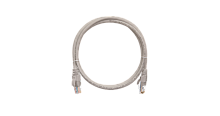 Шнур коммутационный NIKOMAX U/UTP 4 пары, Кат.5е (Класс D), 100МГц, 2хRJ45/8P8C, T568B, заливной, с защитой защелки, многожильный, BC (чистая медь), 24AWG (7х0,205мм), PVC нг(А), серый, 1,5м | код NMC-PC4UD55B-015-GY | NIKOMAX