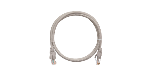 Шнур коммутационный NIKOMAX U/UTP 4 пары, Кат.5е (Класс D), 100МГц, 2хRJ45/8P8C, T568B, заливной, с защитой защелки, многожильный, BC (чистая медь), 24AWG (7х0,205мм), PVC нг(А), серый, 1,5м | код NMC-PC4UD55B-015-GY | NIKOMAX