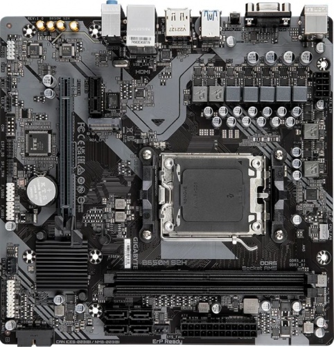 Материнская плата Gigabyte B650M S2H SocketAM5 AMD B650 mATX AC`97 8ch(7.1) GbLAN RAID+VGA+HDMI+DP | код 1975324 | GIGABYTE