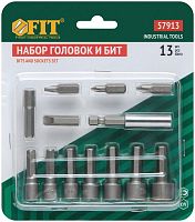 Набор бит и головок 13шт FIT 57913