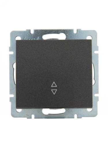 Выключатель RAIN проходной черный графит матовый механизм | код 703-4188-105 | Lezard