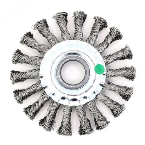 Щетка дисковая жгутовая Д115x13x22,2, ворс нерж сталь 0,50 по металлу (13-032) | код EB-DSS3 | EuroBrush Щетка дисковая жгутовая Д115x13x22,2, ворс нерж сталь 0,50 по металлу (13-032) | код EB-DSS3 | EuroBrush