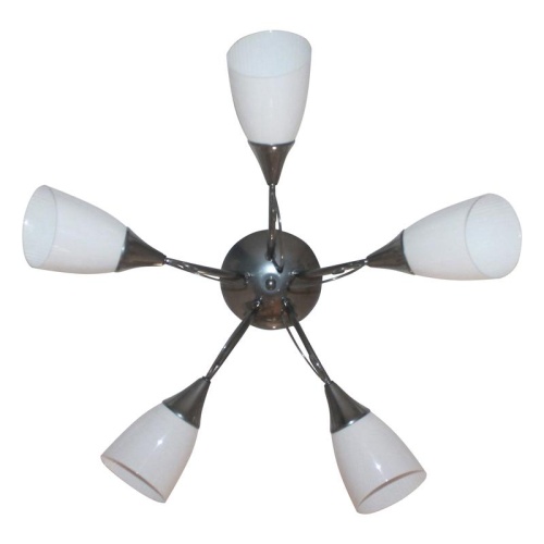 Светильник "Веста" 151 (плафон П0477) НПБ 01-5х60-119 Е27 ИУ хром Элетех 1005404465 фото 2