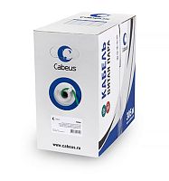 Cabeus UTP-4P-Cat.5e-SOLID-GN Кабель витая пара UTP (U/UTP), категория 5e, 4 пары (24 AWG), одножильный, PVC нг(А)-LS, зеленый (305 м), системная гарантия 25 лет. | код 7250c | Cabeus