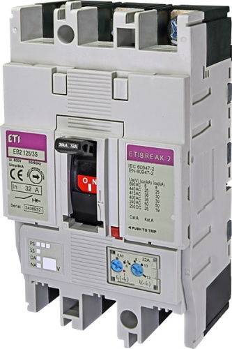 Автоматический выключатель EB2 125/3S 32А 3р (36кА) | код 004671042 | ETI