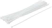 Хомуты нейлоновые, белые для проводов, 50 шт., 400X4 | код 60425 | FIT