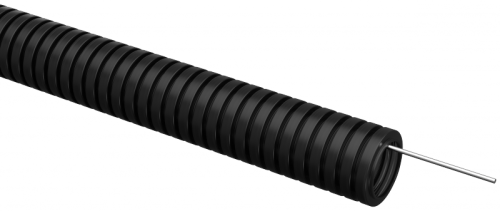 ELASTA Труба гофр. ПВХ d=25мм с зондом черная (50м) IEK | код ET-TG21-121-025-050-K02 | IEK
