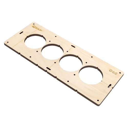 Шаблон для подрозетников c 4 отв, диам, 68 мм Expert | код sh-d68-4 | EKF фото 2