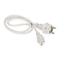Шнур питания C13-Schuko прямая, 220В, 10А, белый, 3 метра | код LAN-PP13/SH-3.0-WH | LANMASTER