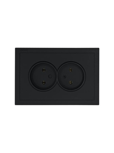 Розетка 2-мест. с/з СП ZIMA IP20 16А ПБТ безвинт. зажим черн. бархат LEZARD 704-4200-127BQC