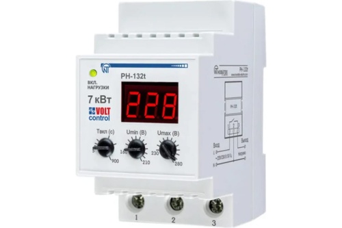 Реле напряжения РН-132Т 32А с термозащитой DIN | код. 3425600132т | Новатек-Электро