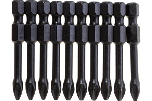 Биты ударные PH2, 50 мм, 10 шт | код 26021-2-50-S10 | ЗУБР