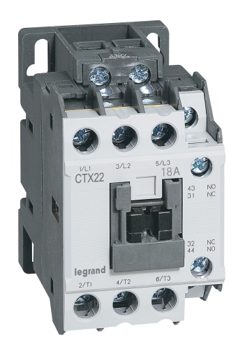 Контактор CTX³ 22 3P 18A 1но1нз ~230В | код 416106 | Legrand Контактор CTX³ 22 3P 18A 1но1нз ~230В | код 416106 | Legrand